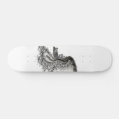 China Dragon, Schwarzweiß-Design in Tattoostyl Skateboard (Horizontal)