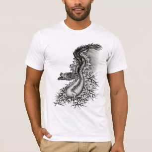 China Dragon, Schwarzweiß-Design in Tattoostyl T-Shirt