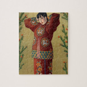 China Eisenbahn Chinesische Frau Vintage Puzzle
