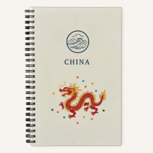 China-Erbe & Imperialer Drache Fotoarchiv Notizblock