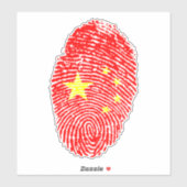 China Fingerabdruck Aufkleber (Blatt)