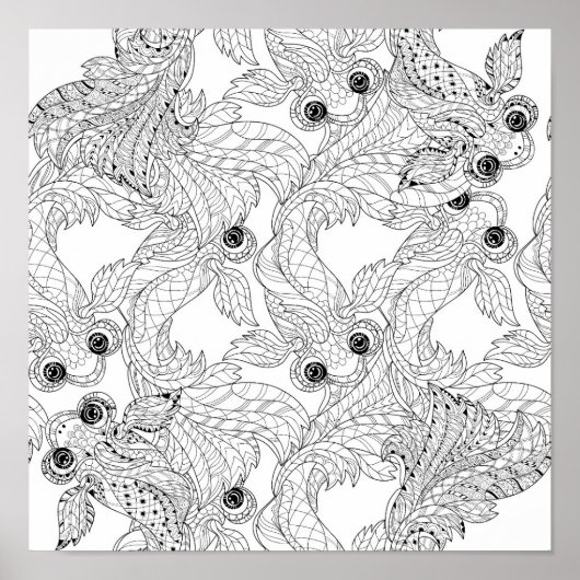 China Fisch Doodle 2 Poster (Vorne)
