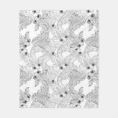 China-Fisch-Gekritzel Fleecedecke (Vorderseite)