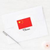 China-Flag-Design Runder Aufkleber (Umschlag)