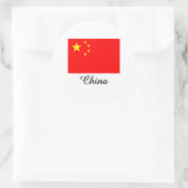 China-Flag-Design Runder Aufkleber (Tasche)