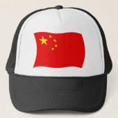 China Flag Hat Truckerkappe (Vorderseite)