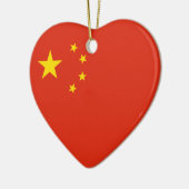 China Flag Herzdekoration Keramik Ornament (Links)