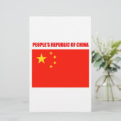 China Flag Hohe Qualität Briefpapier (Stehend Vorderseite)