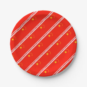 China Flag Hohe Qualität Pappteller