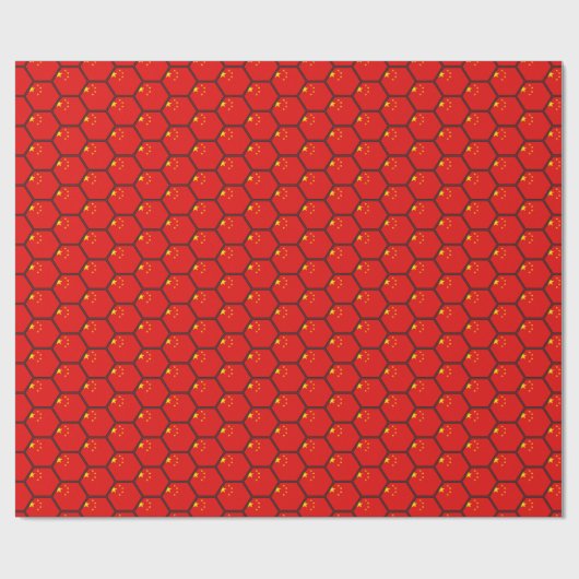 China Flag Honeycomb Wrapping Paper Geschenkpapier (Flach)