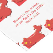 CHINA-Flag-Karte Benutzerdefiniertes Skript Kurzer Tischläufer (Ecke)