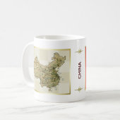 China Flag + Karte Tasse (Vorderseite Links)