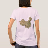 China Flag + Karte + Text T - Shirt (Rückseite)