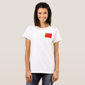 China Flag + Kartenfenster T - Shirt (Vorne ganz)