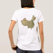 China Flag + Kartenfenster T - Shirt (Rückseite)