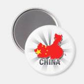 China Flag Map 2.0 Magnet (Vorderseite/Rückseite)