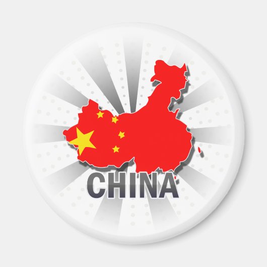 China Flag Map 2.0 Magnet (Vorne)