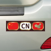 China Flag Map Autoaufkleber (Auf Auto)