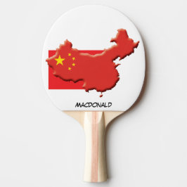 CHINA FLAG & MAP Personalisiert Tischtennis Schläger