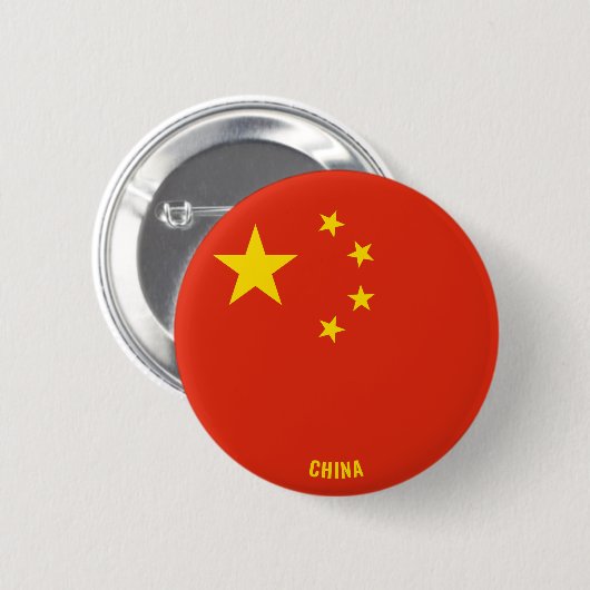 China Flag Niedlich Patriotic Button (Vorne & Hinten)