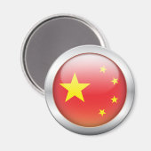 China-Flag "Orb" Magnet (Vorderseite/Rückseite)