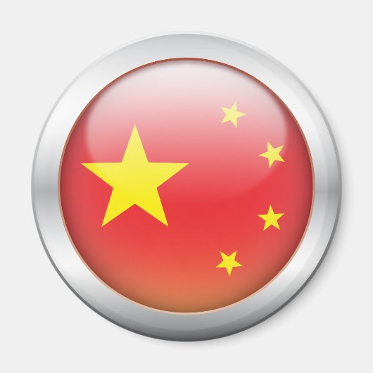 China-Flag "Orb" Magnet (Vorne)