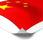 China Flag Poster drucken (Ecke)