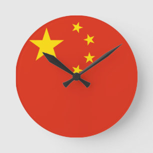 China Flag Runde Wanduhr