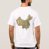 China Flag und Map T - Shirt (Rückseite)