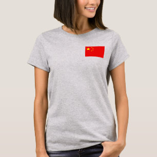 China Flag und T - Shirt Karte