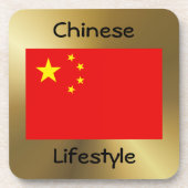 China Flag+Untersetzer Untersetzer (Vorderseite)