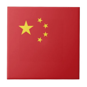 China-Flagge Fliese