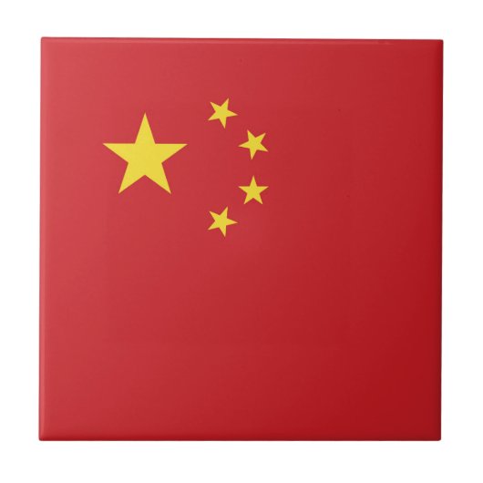 China-Flagge Fliese (Vorderseite)