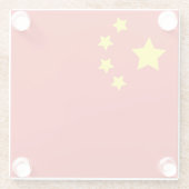 China-Flagge Glasuntersetzer (Rückseite)