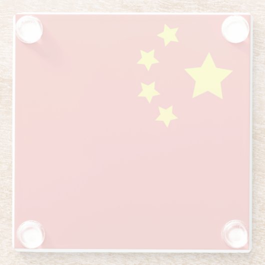 China-Flagge Glasuntersetzer (Rückseite)