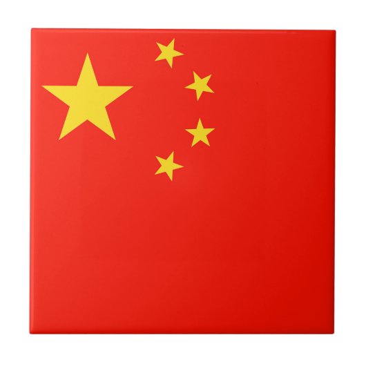 China-Flagge - hohe Qualität Fliese (Vorderseite)