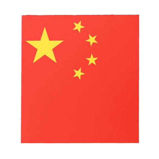 China-Flagge - hohe Qualität Notizblock (Vorderseite)