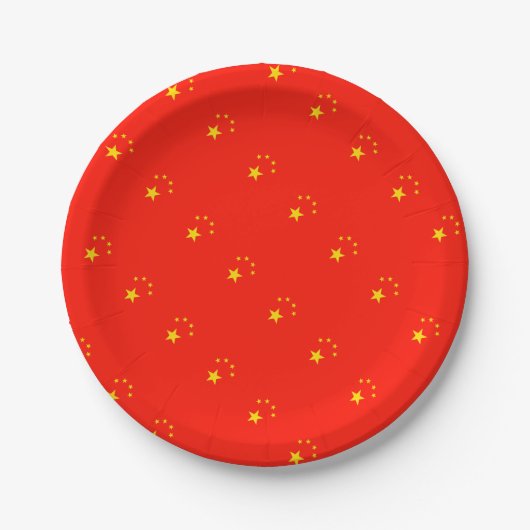 China-Flagge - hohe Qualität Pappteller (Vorderseite)