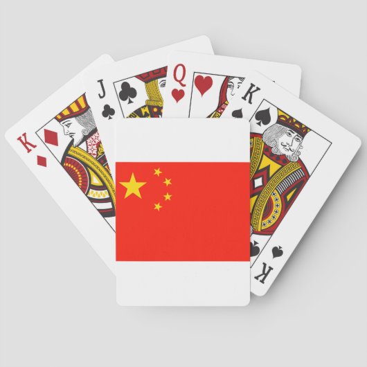 China-Flagge - hohe Qualität Spielkarten (Rückseite)