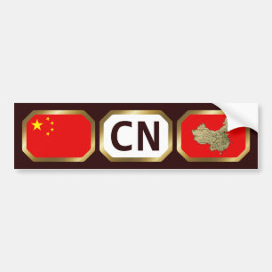 China-Flagge-Karte-Code-Aufkleber Autoaufkleber