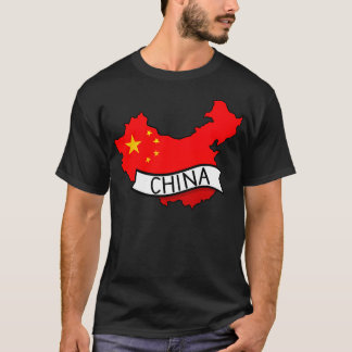 China-Flagge Karte T-Shirt