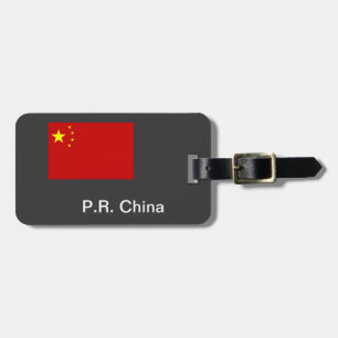 China-Flagge, mit Name, Adresse... Gepäckanhänger
