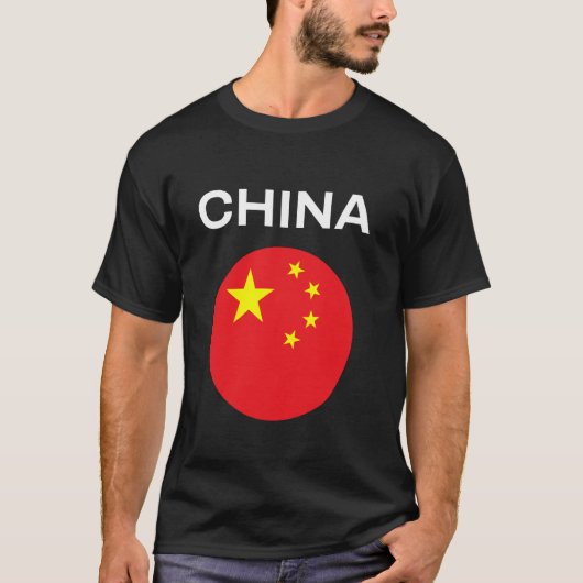 China-Flagge Modern T-Shirt (Vorderseite)