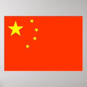 China-Flagge Poster