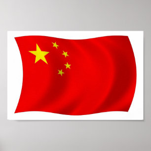 China-Flagge Poster Druck