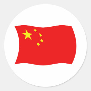China-Flaggen-Aufkleber Runder Aufkleber