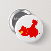 China-Flaggen-Karte Größengleich Button (Vorne & Hinten)
