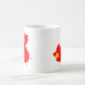 China-Flaggen-Karte Größengleich Kaffeetasse (Mittel)