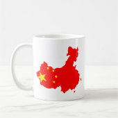 China-Flaggen-Karte Größengleich Kaffeetasse (Links)