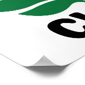 China Flower Market Coral Peony and Green Leaf Poster (Ecke)